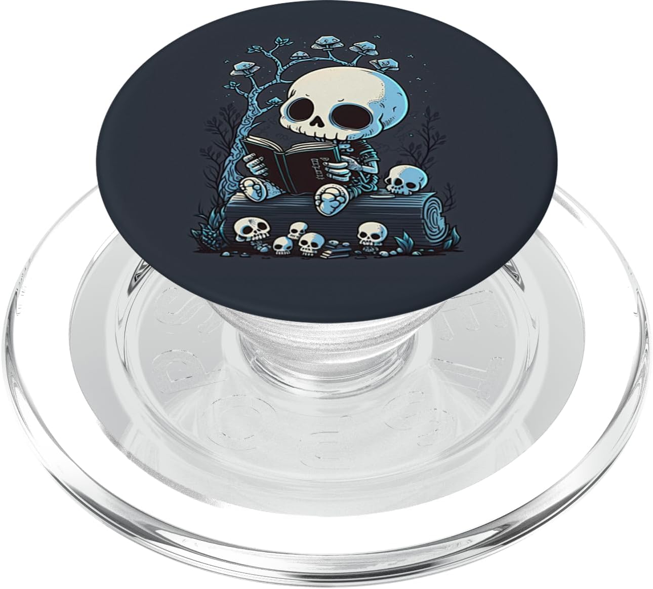 Librarian Skeleton Gothic Goth Book Reading Lover PopSockets MagSafe PopGrip for iPhone