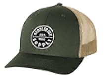 Saddleback Supply Classic Circle Patch Collection - Curved Bill Mesh Snapback Hats (Moss/Khaki/p)