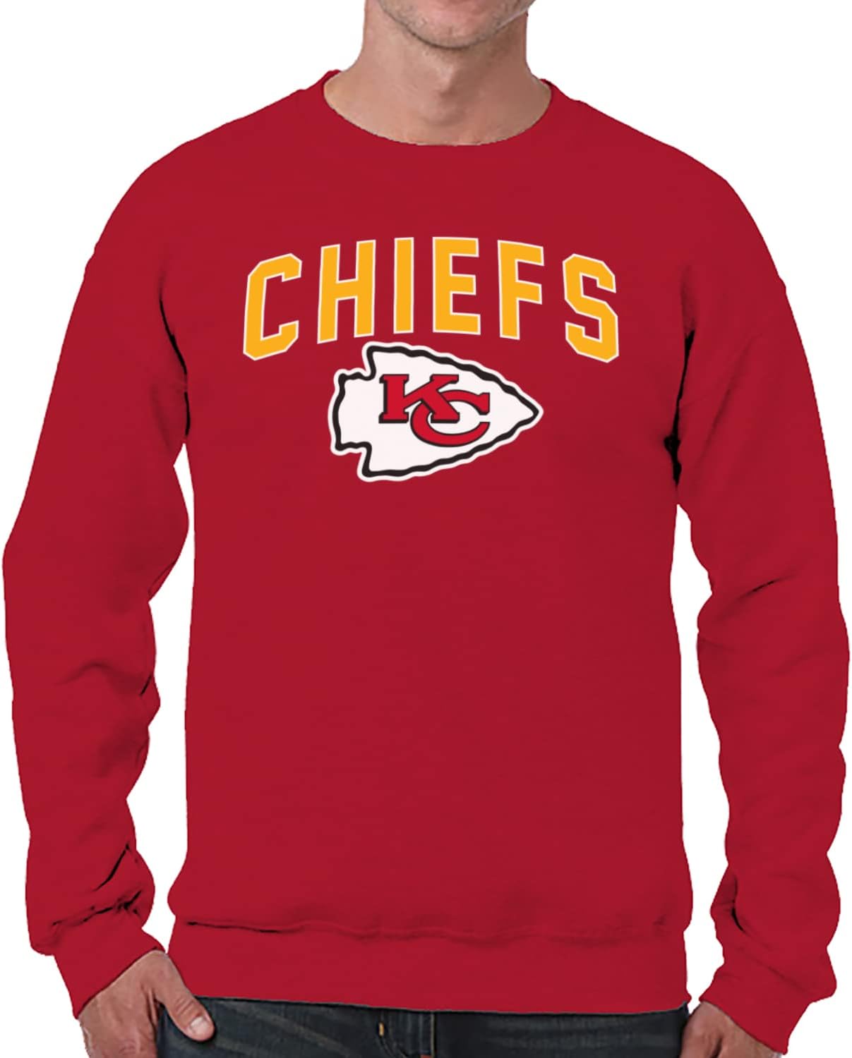 Team Fan Apparel NFL Home Team Crew - Adult Pro Football Fleece Pullover Sweatshirt For Men & Women