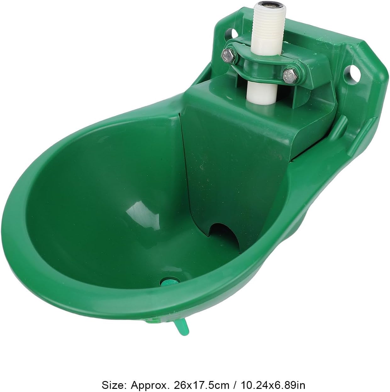 HEEPDD Automatic Sheep Water Bowl, Plastic Goat Water Feeder with Brass Valve for Farm Livestock Drinking Trough Durable Thickened Design