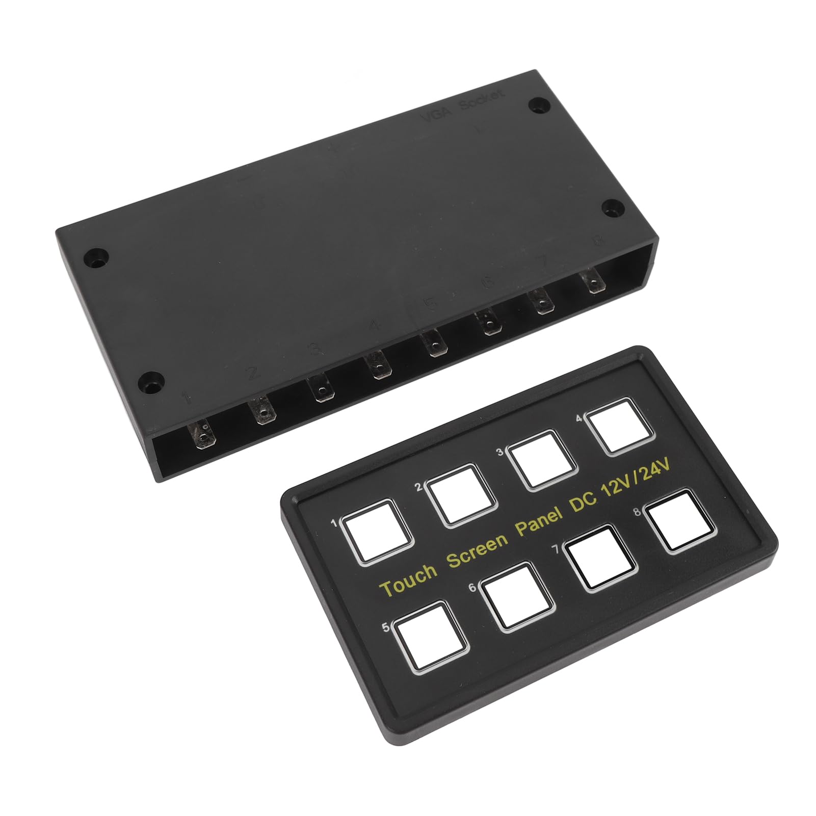 8-stopniowy panel przełączników, DC 12 V na 24 V, 8-stopniowy panel przełączników, IP68, wodoodporny, o wysokiej stabilności, dotykowy panel sterowania LED, do samochodów ciężarowych
