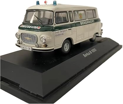 143 For B1000 Ambulance Museum Bergwacht Scale Toy Car Model Retro Nostalgic Display Items