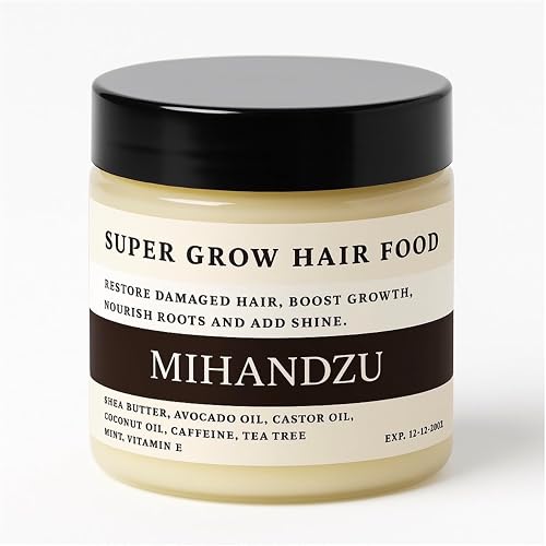 Mihandzu Super Grow Hair Food Shea Butter, Castor Oil, Tea Tree, Mint, Caffeine