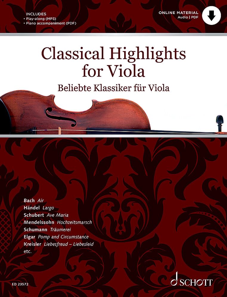 Classical Highlights for Viola - arranged for Viola and Piano - Viola and Piano Sheet Music - Schott Music (ED 23572)