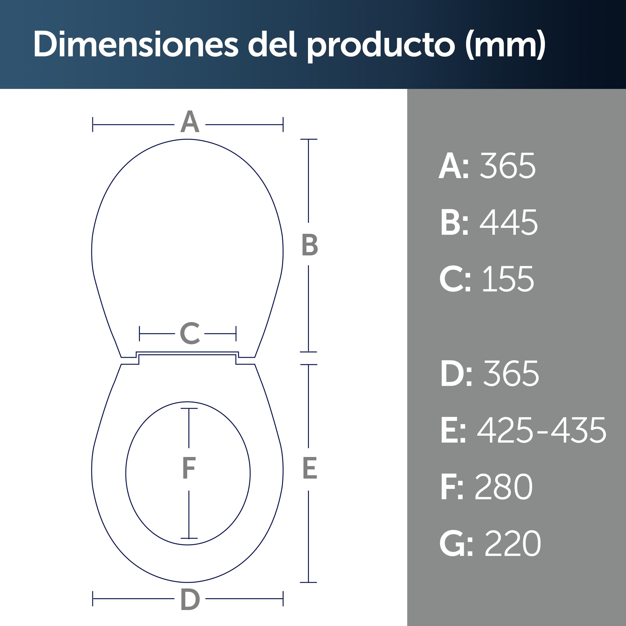 Ideal Standard Eurovit Universal asiento de WC ovalado clásico - Blanco | Asiento de inodoro universal, E131701