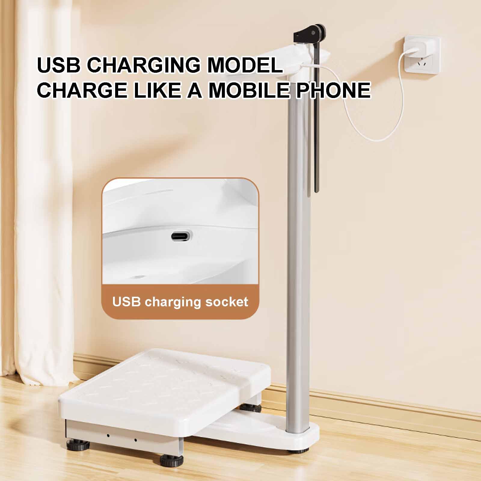 Báscula Médica Digital Profesional Con Pantalla LCD, Rango De Medición De Altura: 70-190 Cm, Capacidad De Carga: 200 Kg, Báscula De Salud De Precisión Para El Hogar, Para Medir Peso, Altura E IMC.