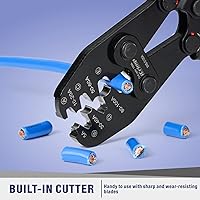 Vista 6 de iCrimp IWS-8200A - Terminales de batería y conectores de barril abierto, herramientas de prensado funcionan con cable AWG 9-2