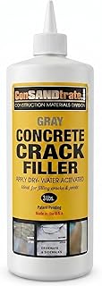 ConSandtrate Concrete Crack Filler - Gray - 3 lb. (Single Bottle) - Polymer Based Sealant for Filling in Concrete Cracks on Driveways, Walkways and Patios (Gray)
