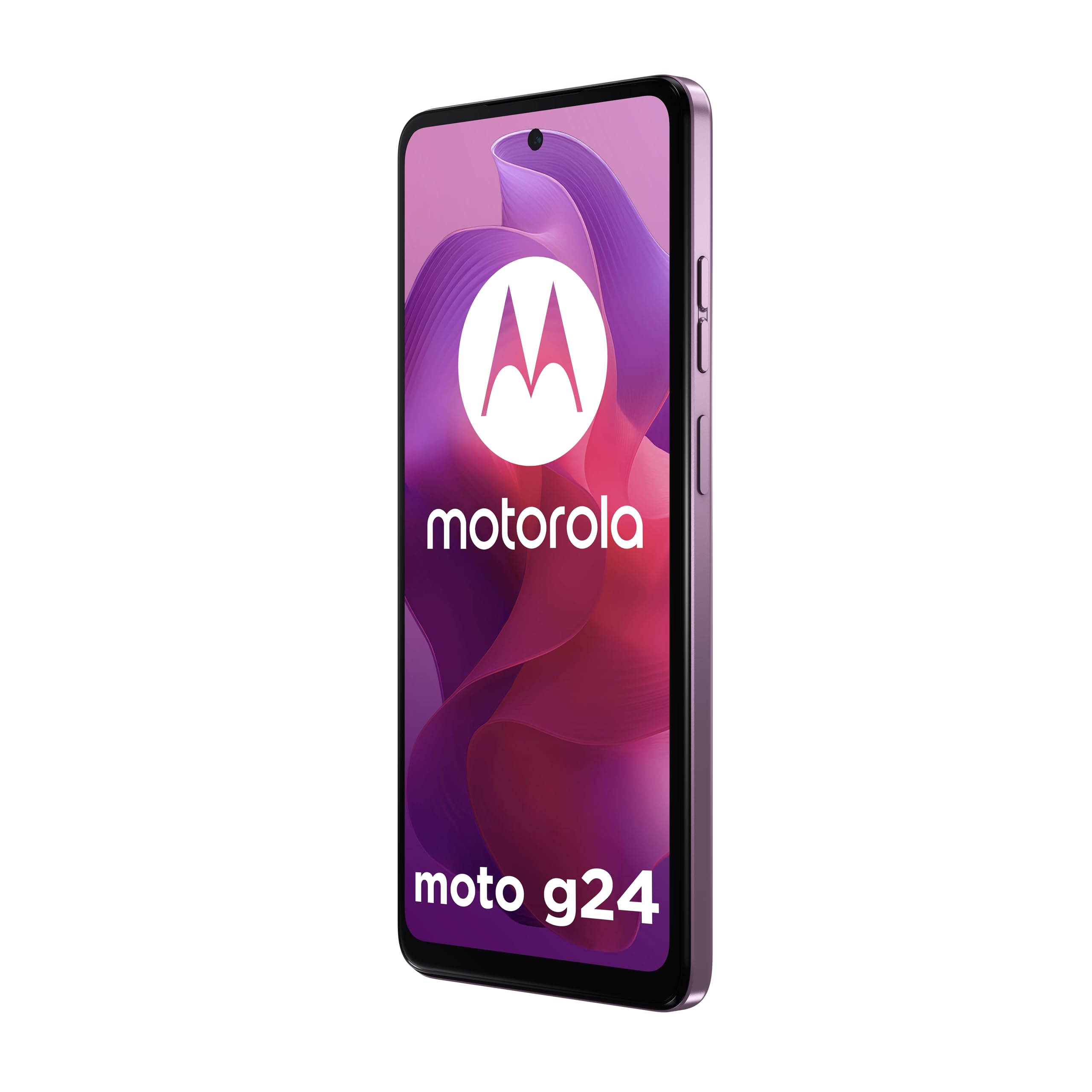 Motorola moto g24 (Display 6.56" HD+ 90 Hz, 50+2 MP, 5000 mAh ricarica 15W, 4/128GB, Dual SIM, IP52, NFC, Android 14, Cover Inclusa), Pink Lavander