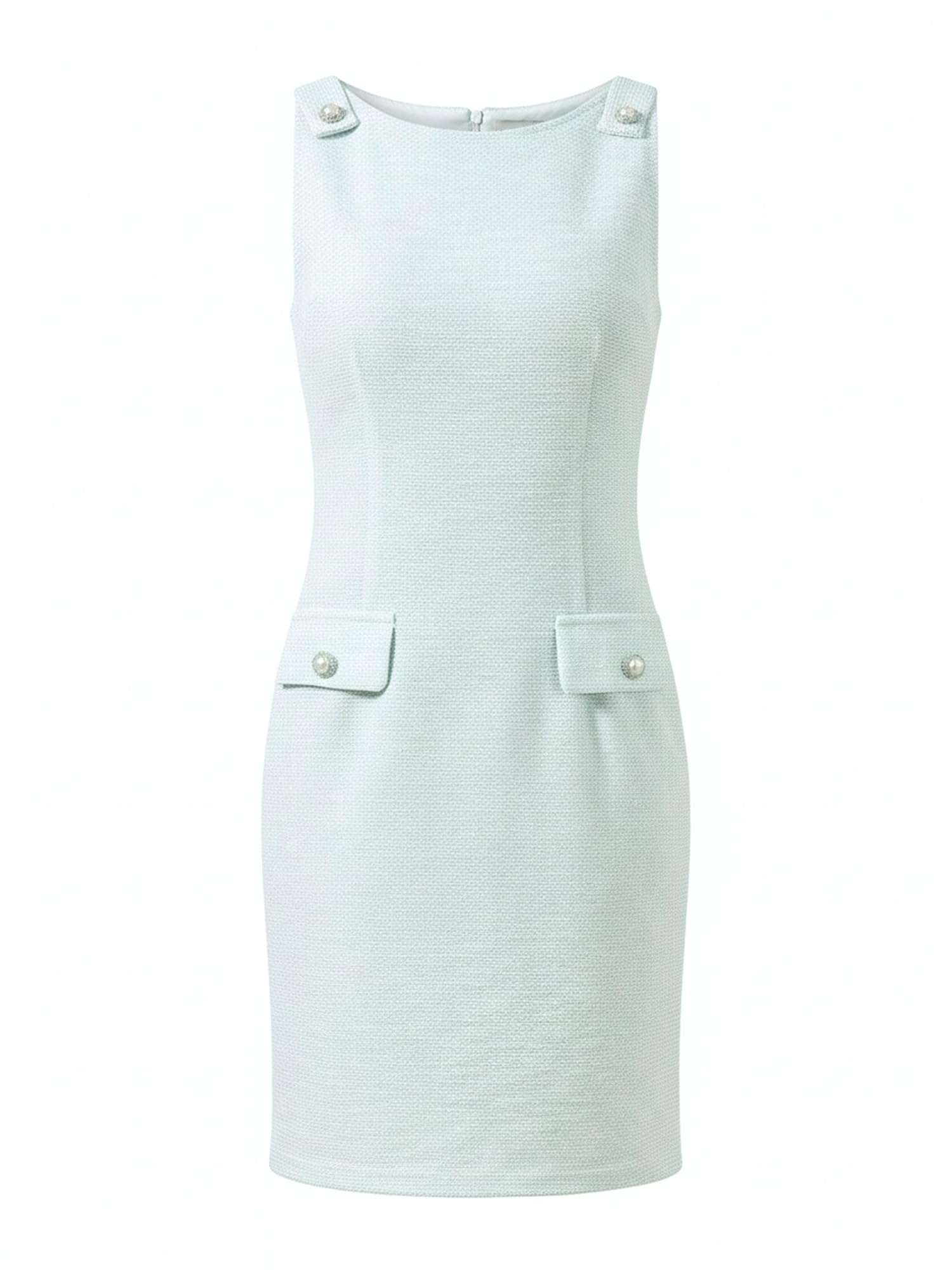 Allegra K Robe en Tweed pour Femme sans Manches à Col Bateau Coupe Trapèze Robe Courte Idéale pour Le Travail ou Le Bureau