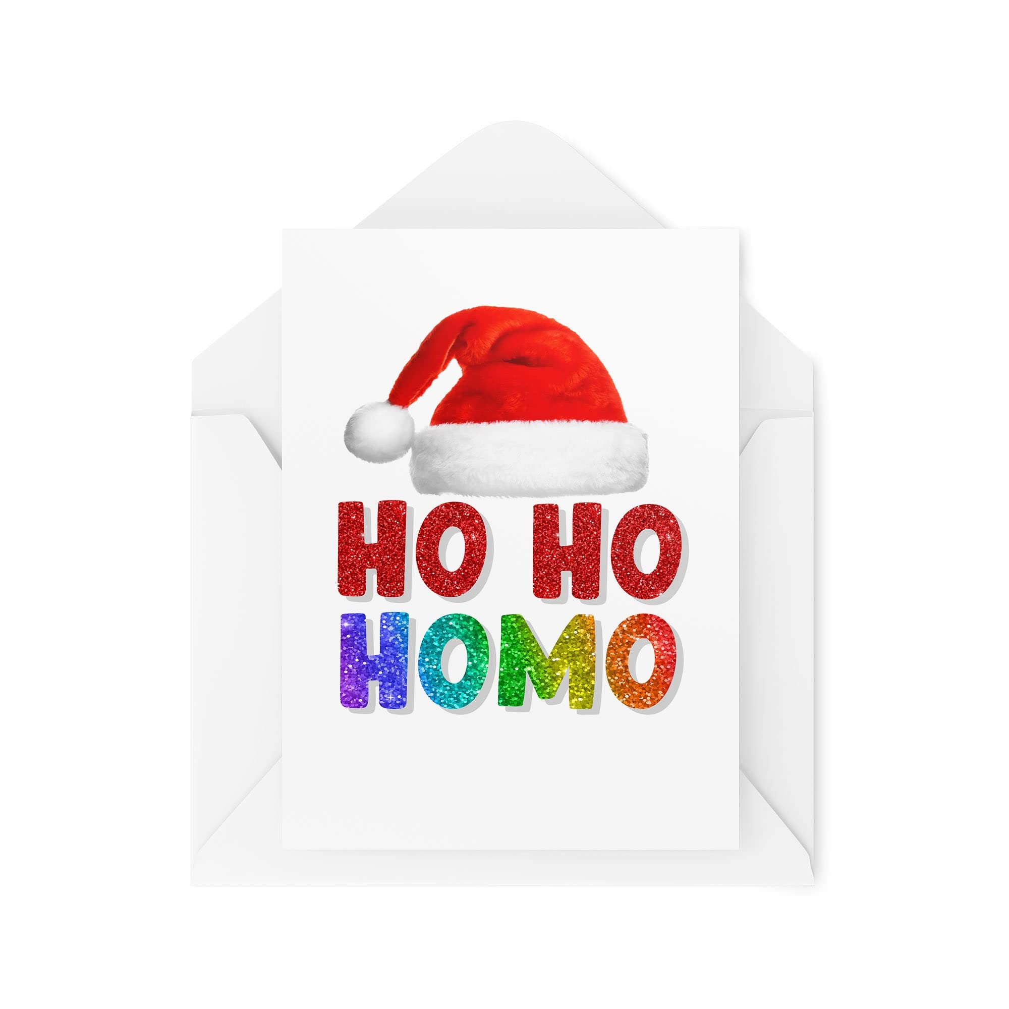 Funny Novelty Christmas Cards | Ho Ho Homo | LGBTQ Christmas Present Xmas Celebration | Banter Joke Funny | CBH1395