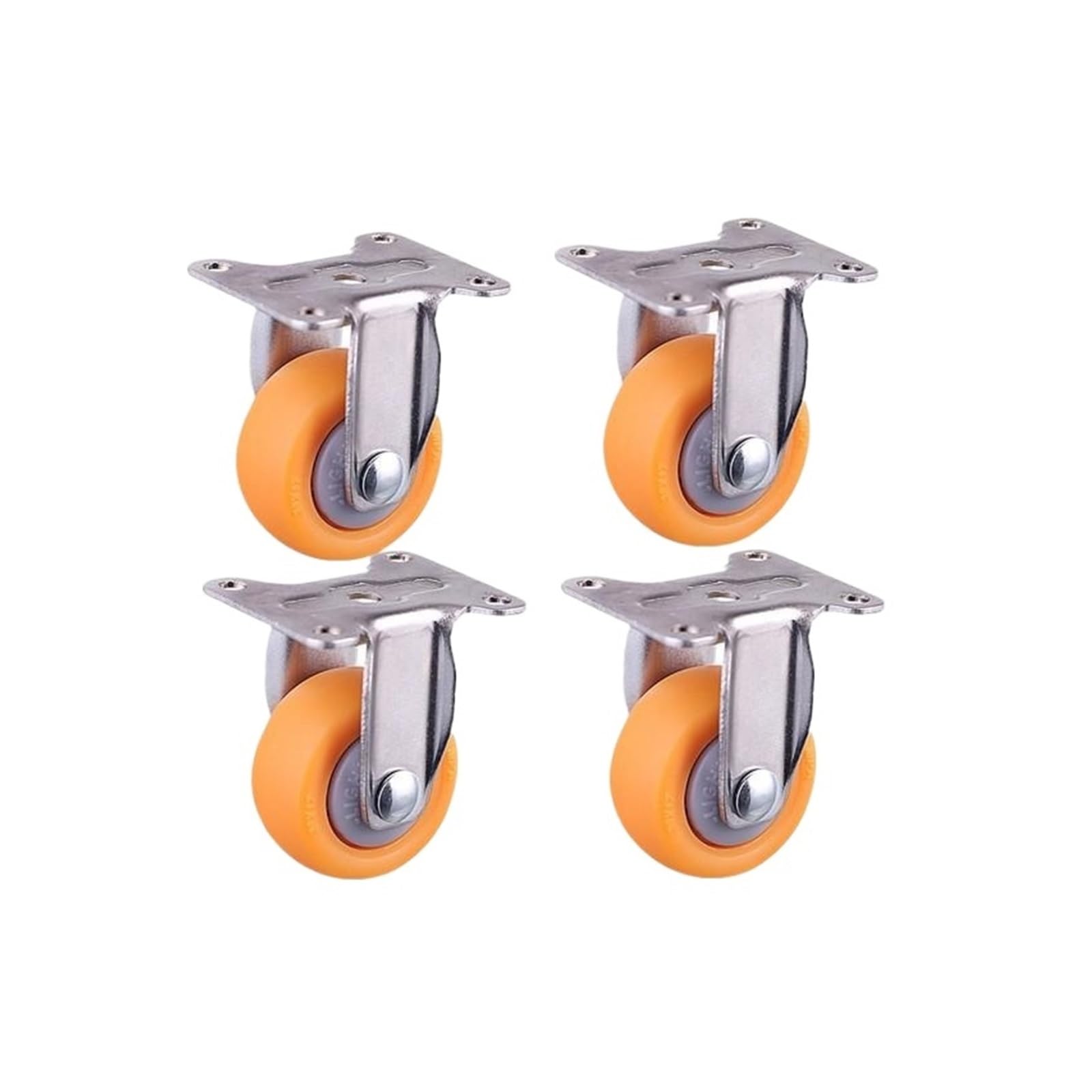 MXXDMOPD 1.5 Inch Screw Casters Orange PP Furniture Wheels Silent Display Cabinet Speaker(C)