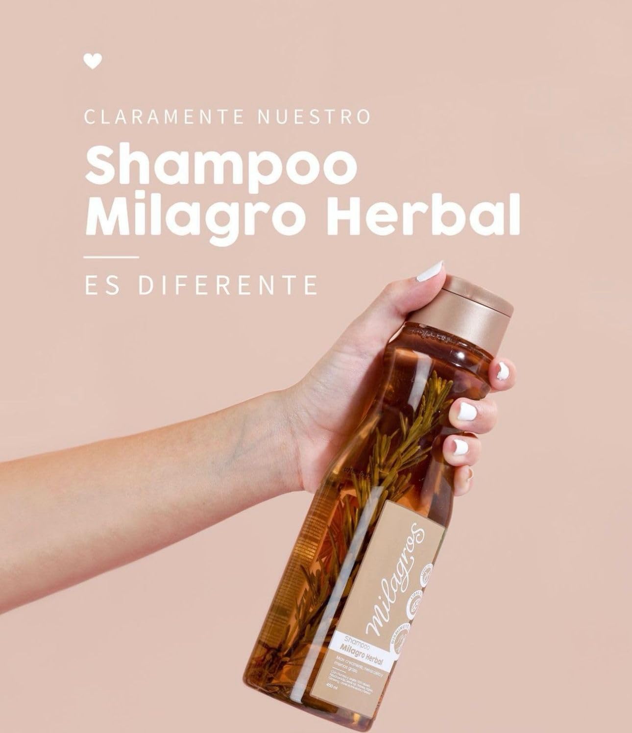 Milagros Shampoo Herbal & Tratamiento Biorepolarizador | Combate caida del cabello y promueve su crecimiento | Tratamiento de Colombia Milagros ideal para cabello muy danado - Image 5