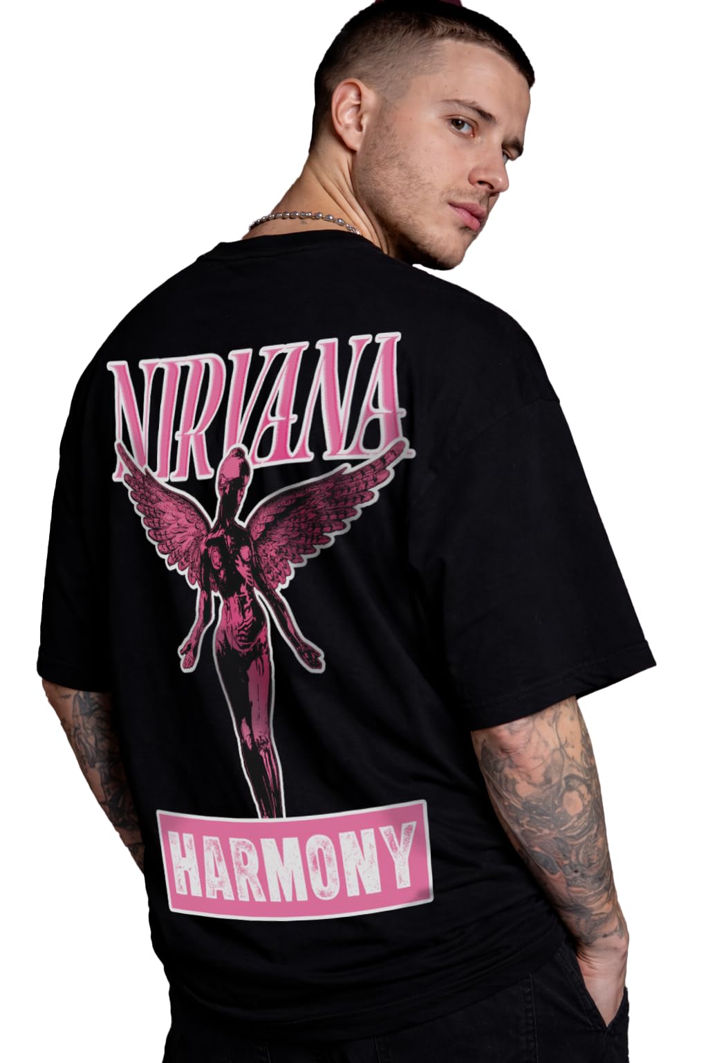 Buy HYPESIGHT Nirvana T Shirt for Men & Women | Black Oversized
