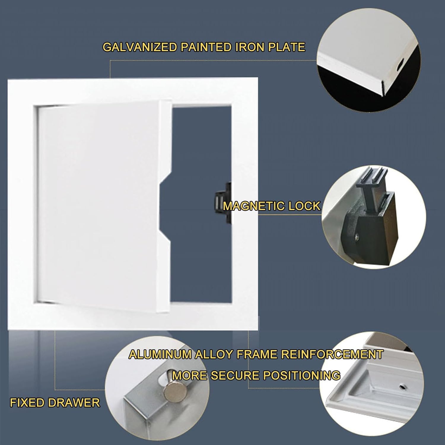 HARELA Plumbing Access Panel for Drywall, Fire Rated Attic Ceiling Access Door, Aluminum Alloy Inspection Hatch Cover for Wall and Ceiling Electrical and Plumbing(30 * 40cm/11.8 * 15.7in)