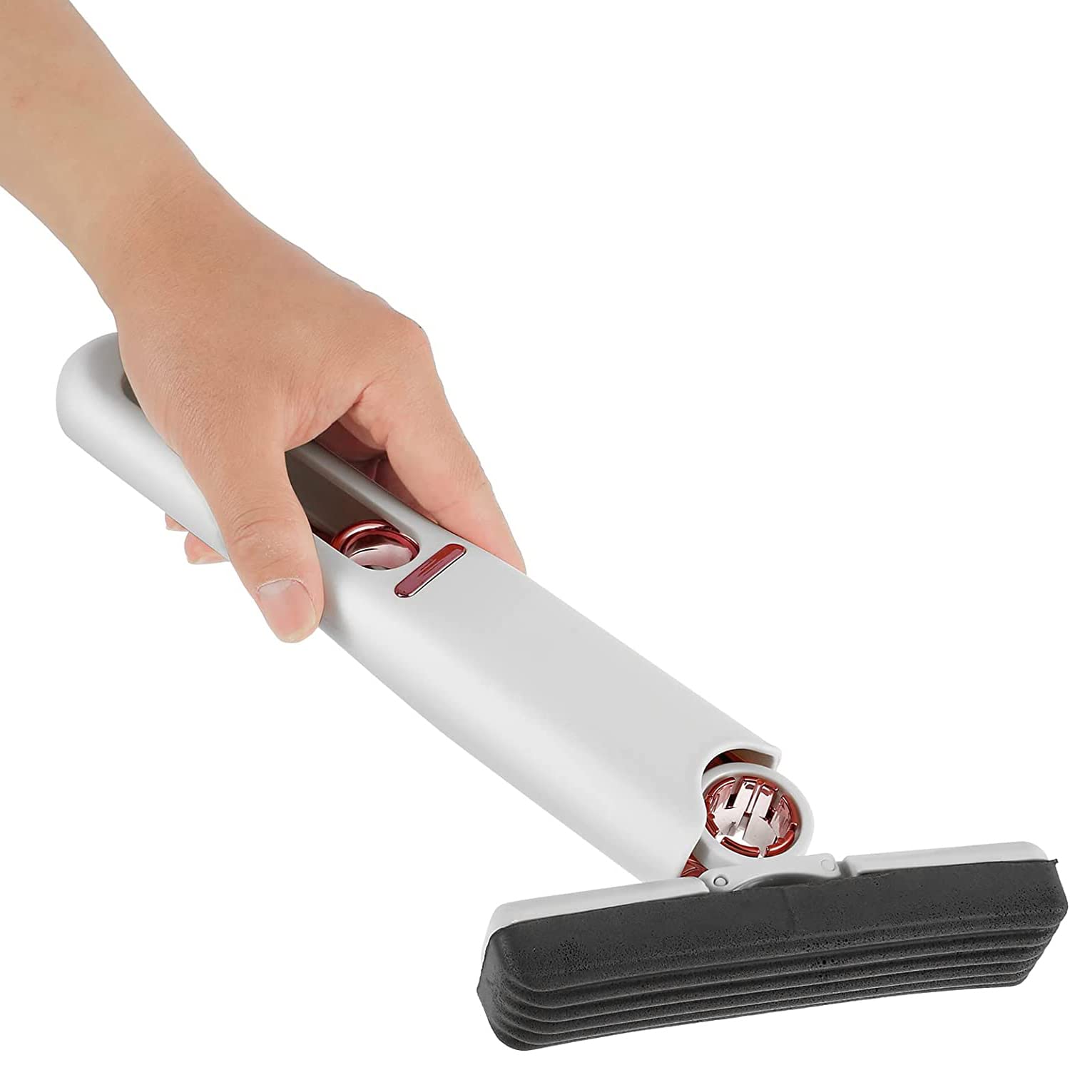 Portable Mini Mop, Self-squeeze Mini Mop, 180° Powerful Squeeze Mini Mop, Quick Clean Small Mini Mop, Strong Absorbent Mop, Wet and Dry Use Mini Small Mop for Bathroom Kitchens Tableware Desktop Glass