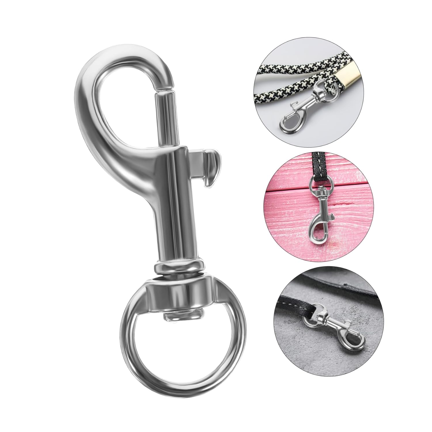 20pcs Zinc Alloy Snap Hook Metal Dog Buckle Clip for Pet Leash Saxophone Strap