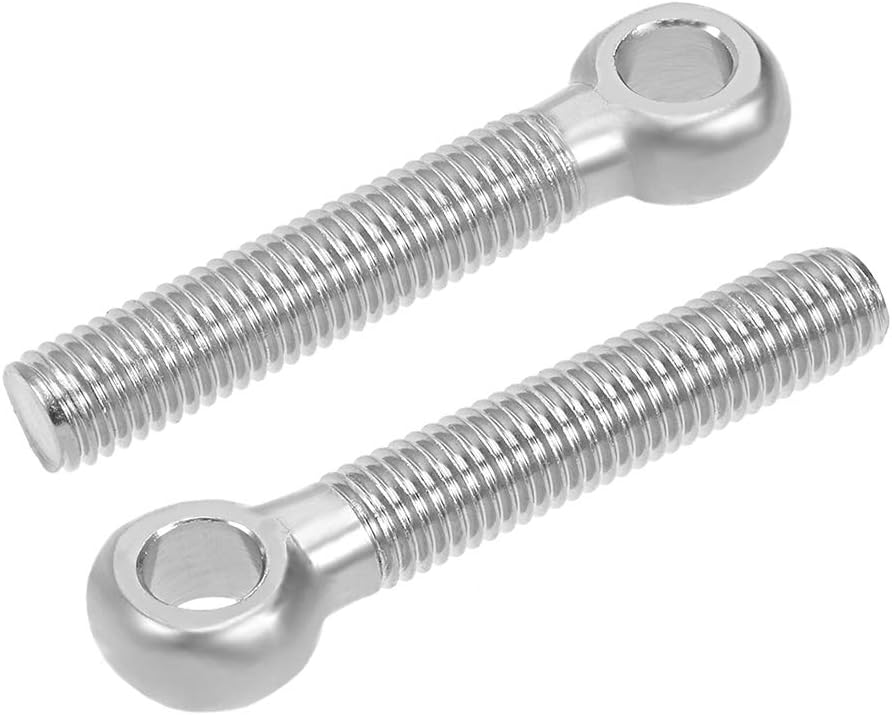 uxcell M12 x 70mm 304 Stainless Steel Machine Shoulder Lift Eye Bolt Rigging 10pcs