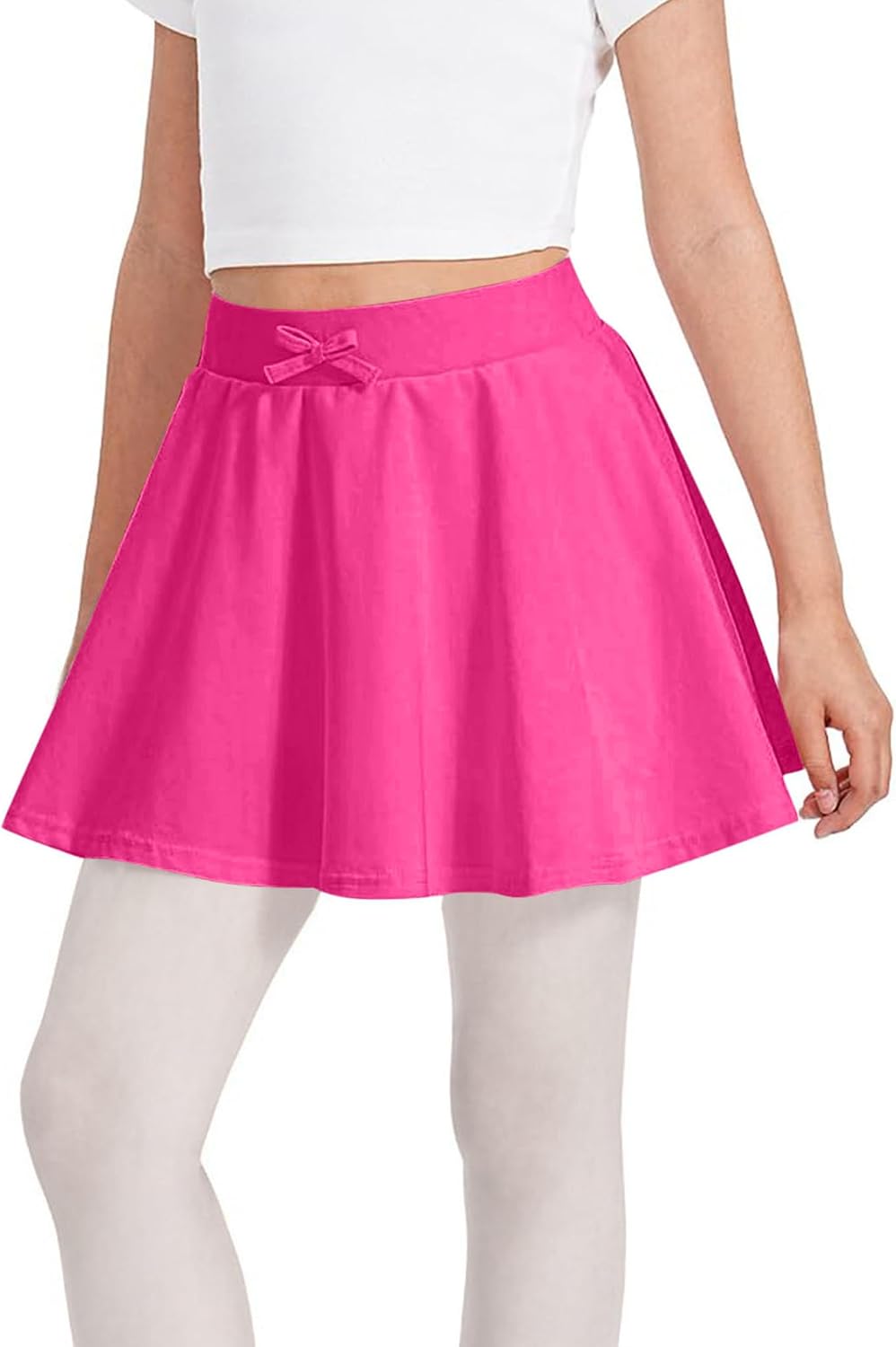 Kids Girls Flared Skirt Athletic High Waist A-line Pleated Skirt for Tennis Golf Outdoor Sports