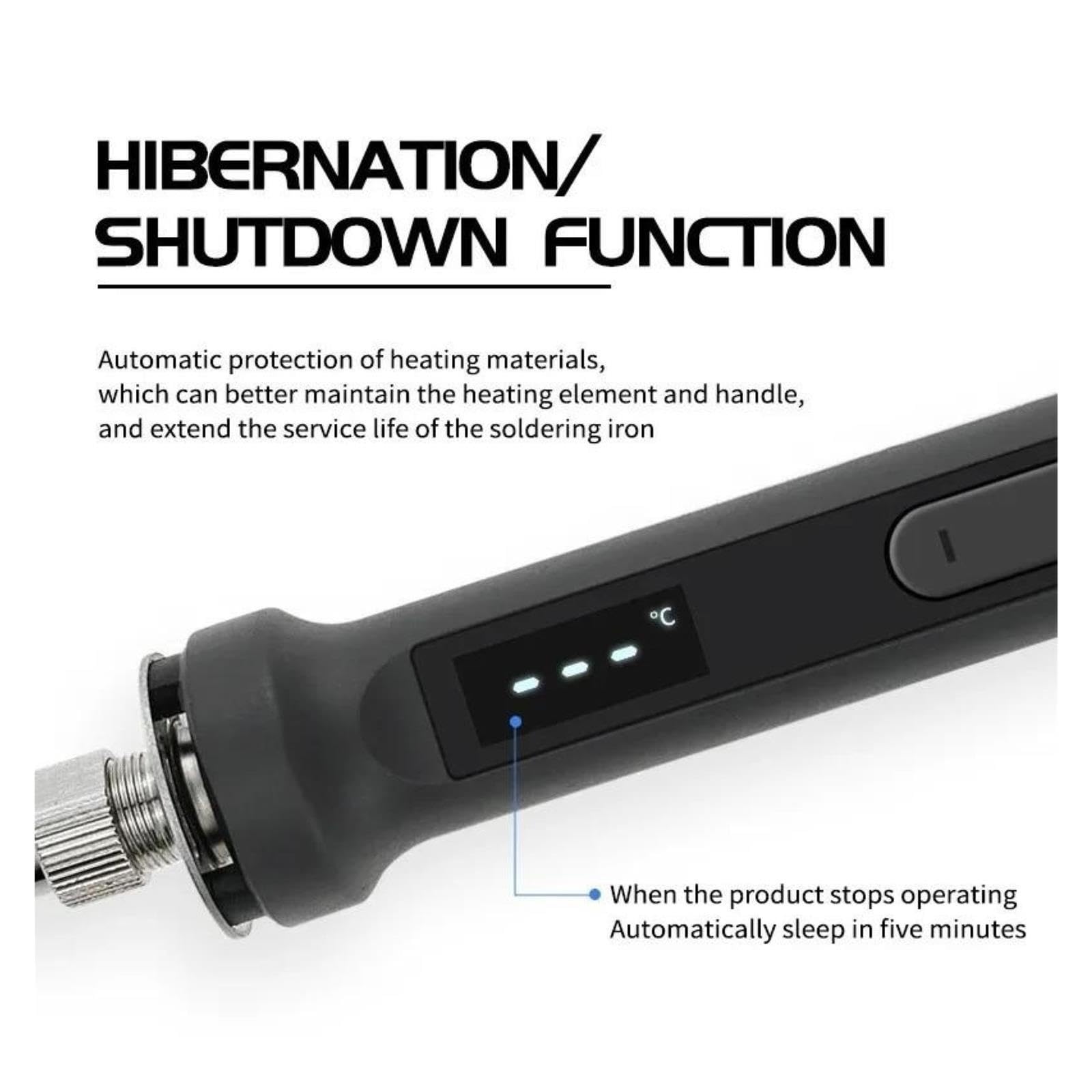 Estación de Soldadura, Kit de soldador eléctrico Digital 100W, juego herramientas soldadura con calentador cerámica temperatura ajustable