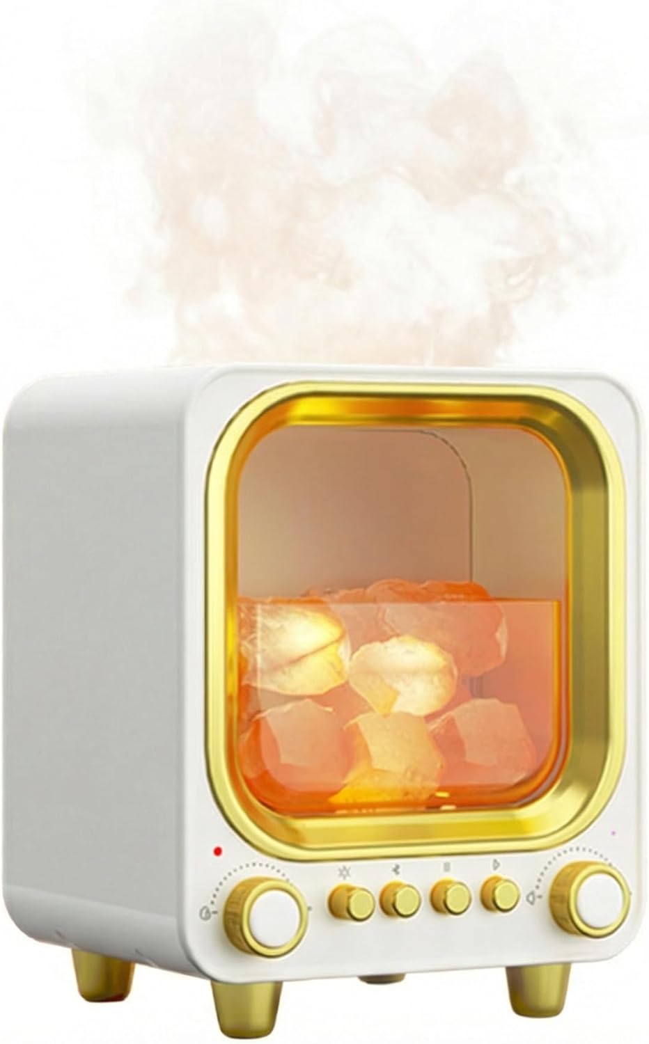 Bluetooth Aroma Diffuser & Humidifier with Essential Oil, Night Light, Wireless Speaker, Ultrasonic Cool Mist for Home, Office, Bedroom, Yoga (White)