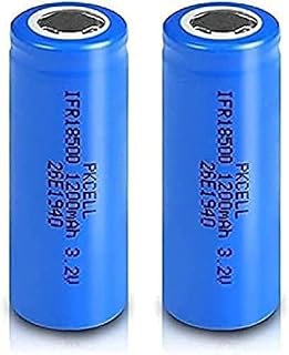 aa Batería recargable Geable Batteriesicr Ifr18500 1200Mah 3. Lifepo4 - Pilas de fosfato de litio de 2 V (2 unidades)