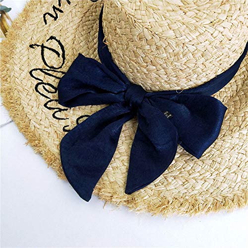 Gerinly 2 Pcs Long Skinny Scarf Belt Vintage Ribbon Hair Scarf For Bag Summer Hat Accessory Silk Headbands (Pinknavy) #TOP3