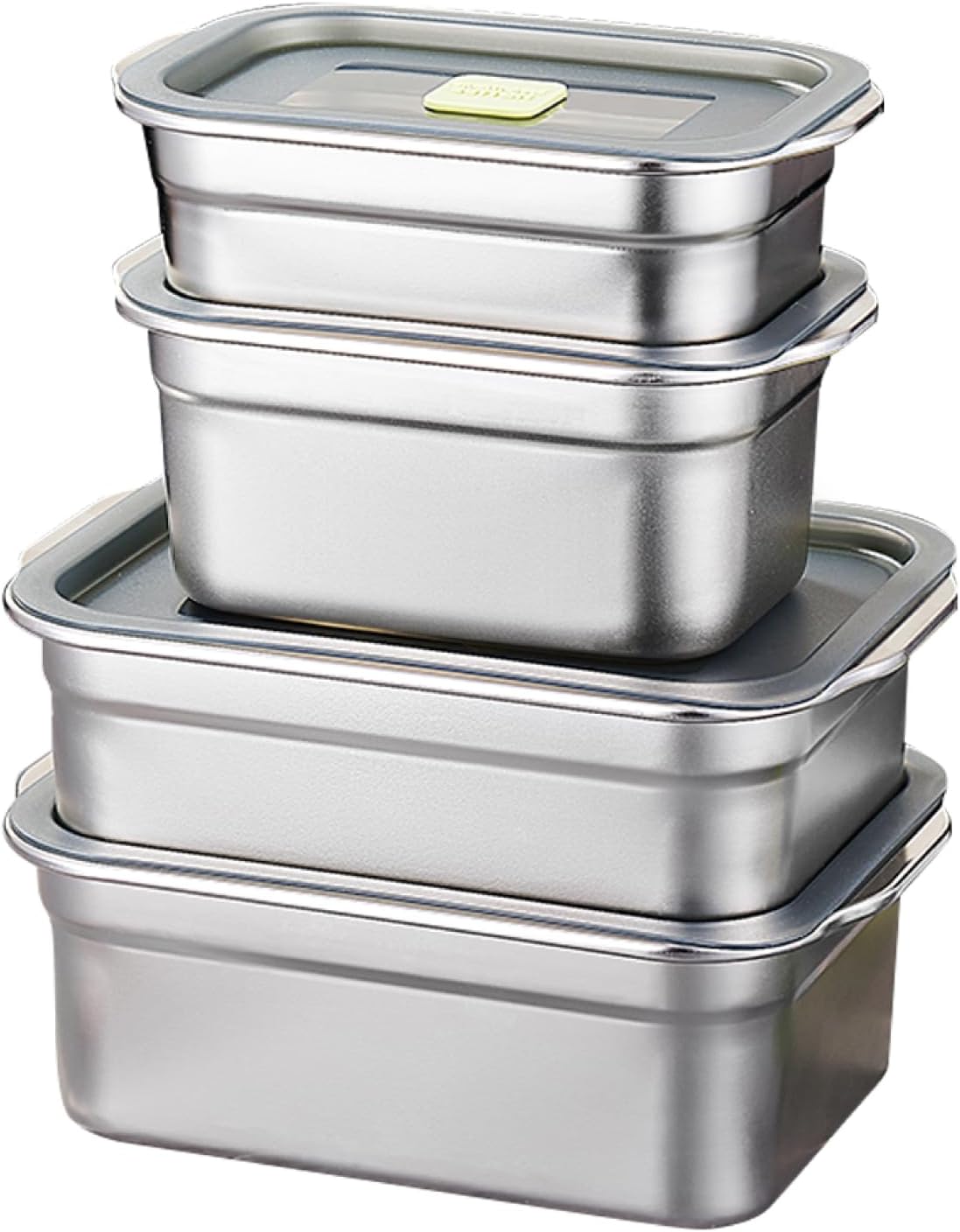 SUBRON 4Pcs Stainless Steel Food Storage Containers with Airtight Lids ...