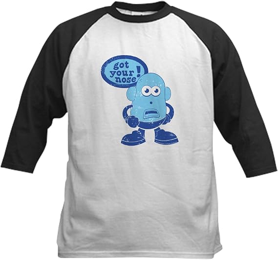 CafePress Mr. Potato Head Got Your Nose Kids Baseball Tee Kids Cotton Baseball Jersey, 3/4 Raglan Sleeve Shirt