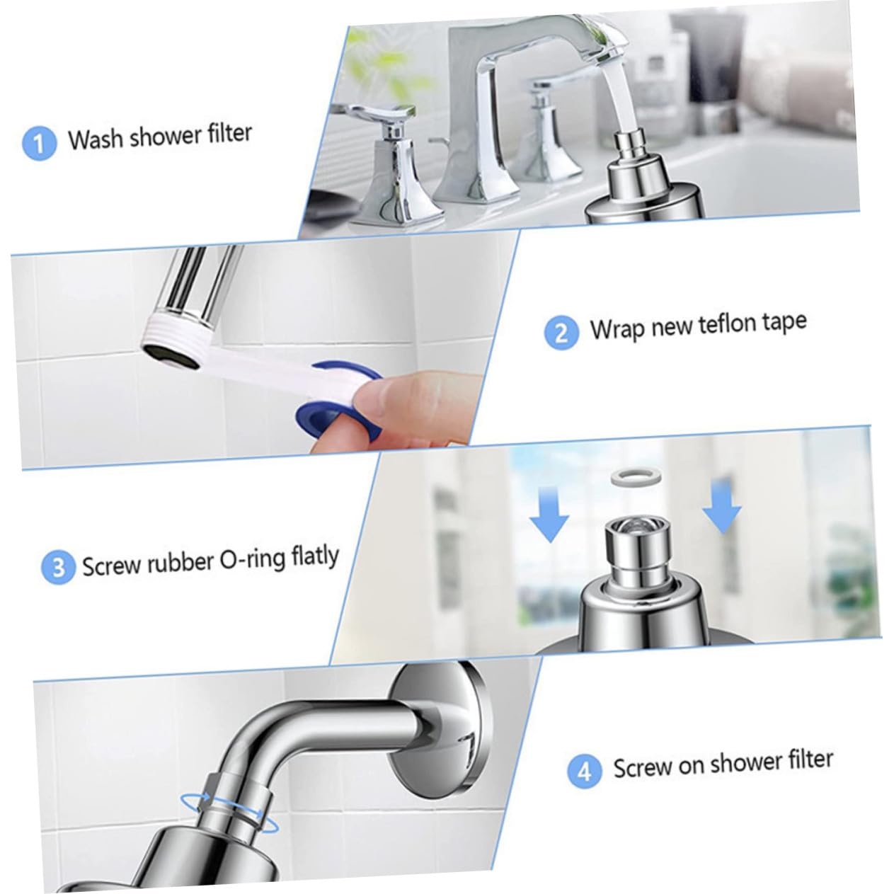 Duschfilter Wasserfilter für Dusche mit Großem Druck für Badezimmer