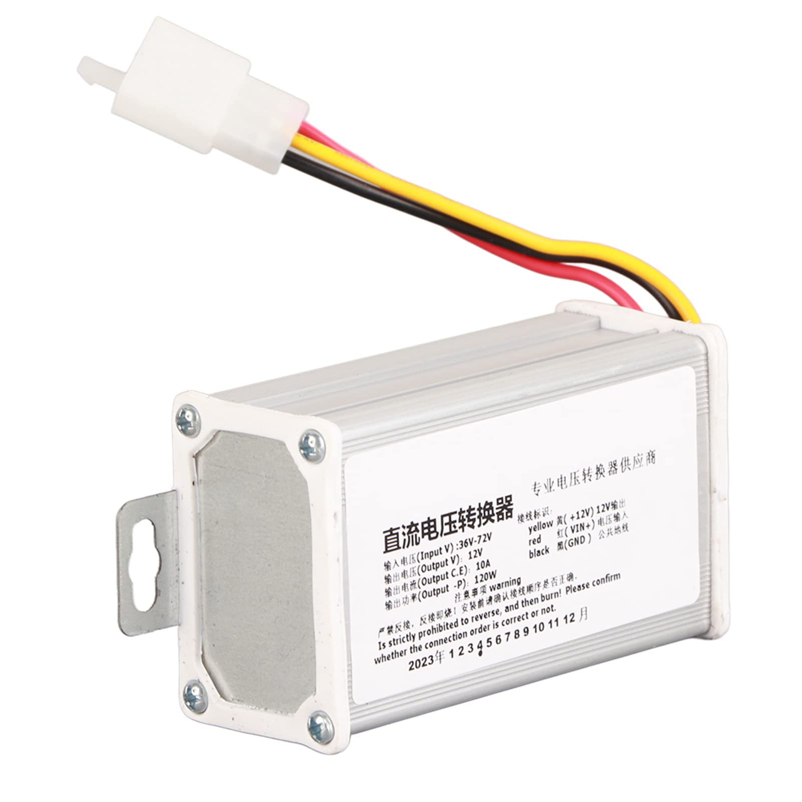Transformator Skutera Elektrycznego DC 36V-72V na 12V, Transformator Konwertera 10A 120W do Elektroniki Pojazdu Elektrycznego
