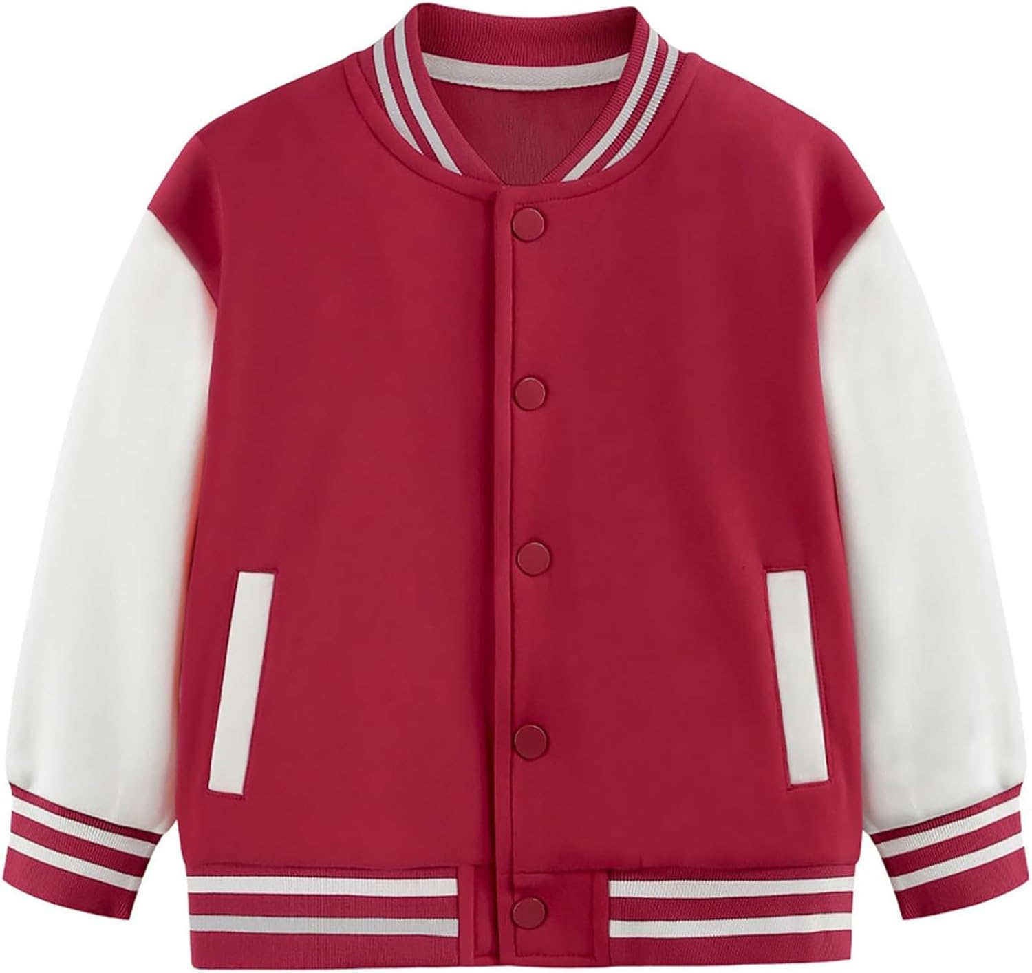 Toddlers Baby Boys Girls Baseball Varsity Jacket Color Block Long Sleeve Outwear Coat Fall Clothes