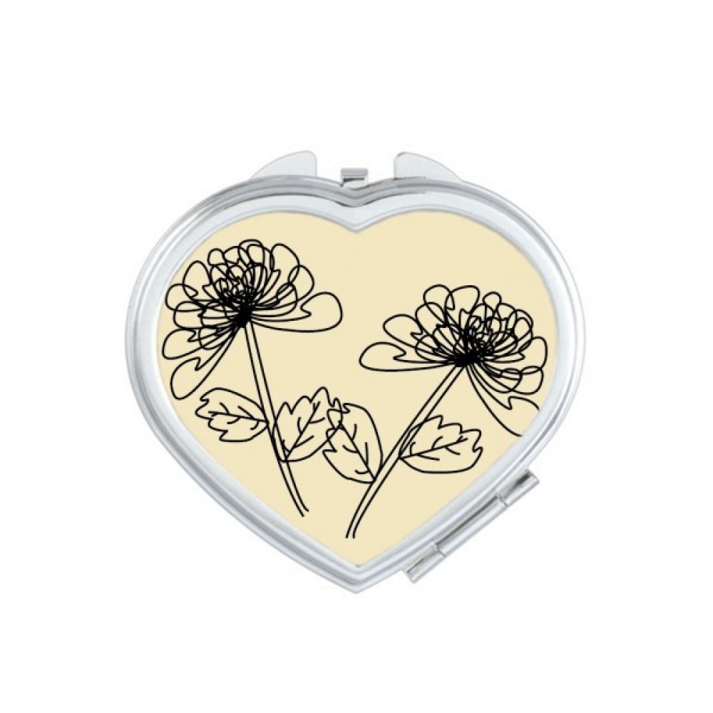 Miroir portable cadeau multicolore avec dessin de coeur pour faire plaisir à vos proches