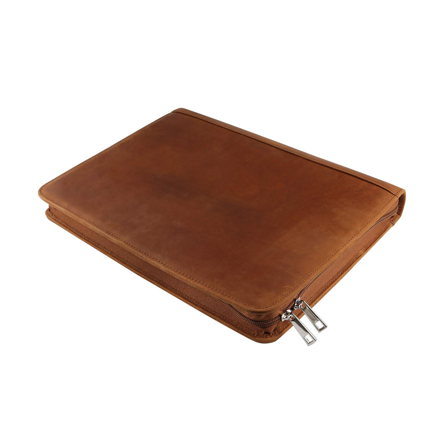 Handmade Crazy-Horse Leather Padfolio Portfolio Case Business Organizer Tablet - View #9