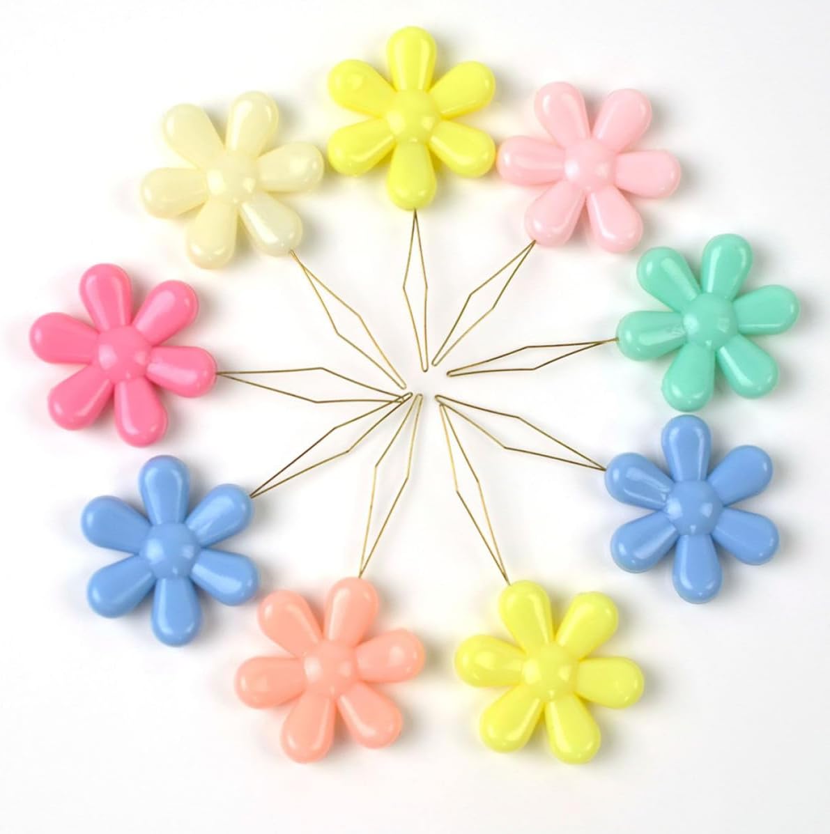 NAMOARLY Needle Threader Tool Random Color 40pcs with Copper Loop and Plum Blossom Head, Plastic and Copper Material, Fits Hand and Machine Needles, for Sewing and Art Craft Projects