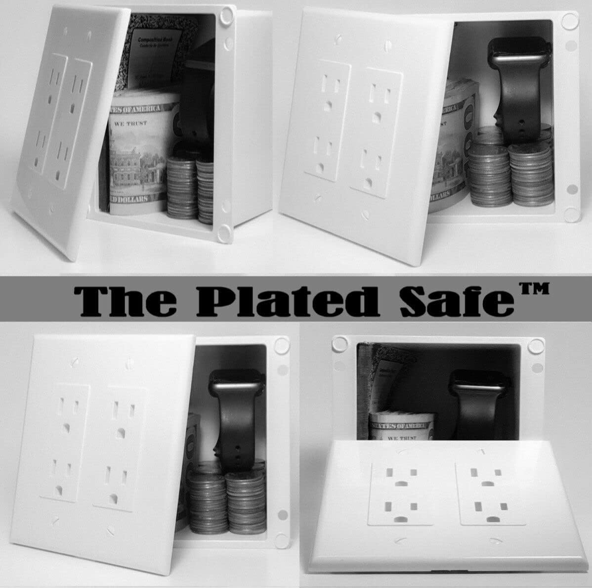 The Plated Safe™ Hidden Disguised Outlet Wall Safe Hideaway Stash Box