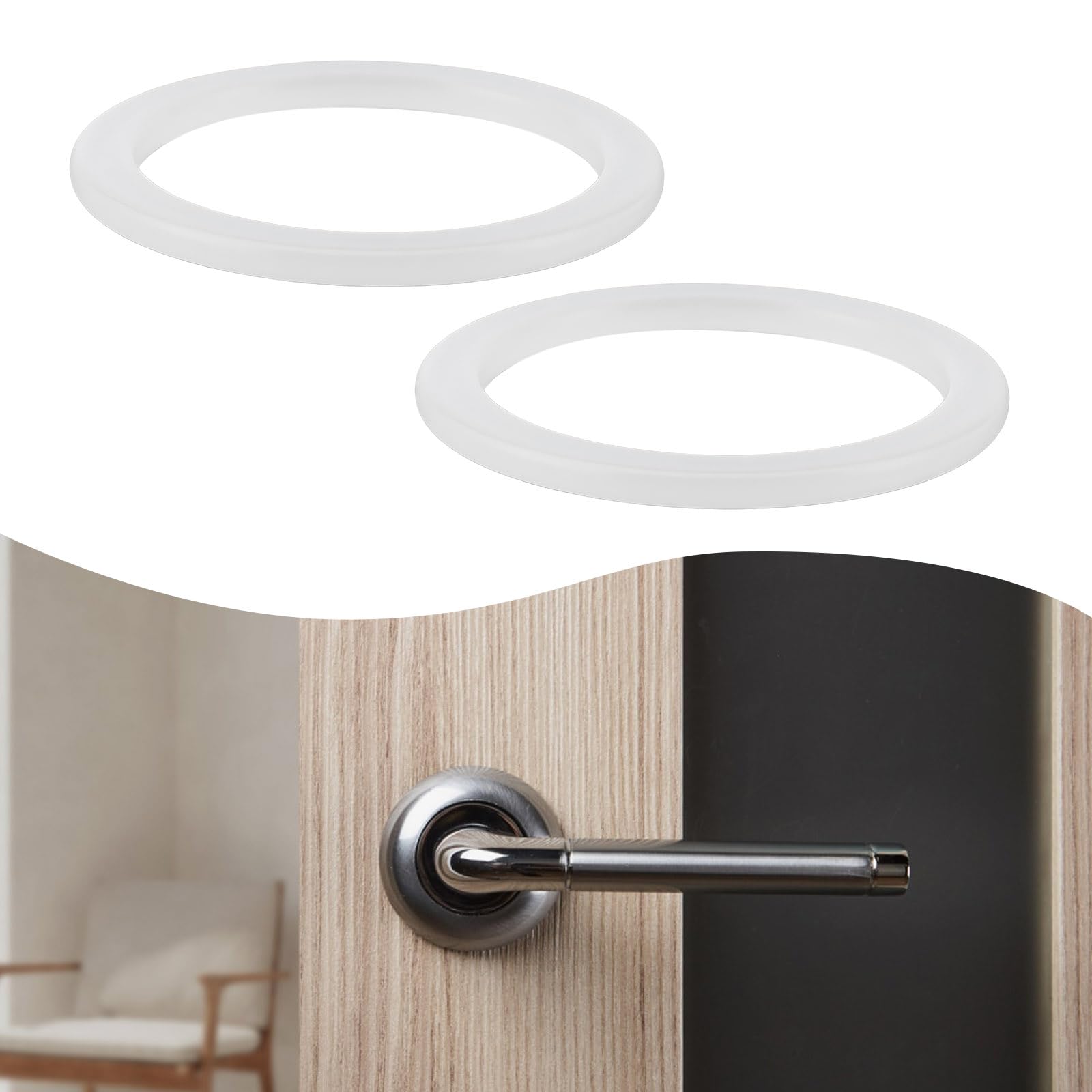 Create idea 20Pcs 21mm Nylon Washers for Door Handle Repair 21x16.3x1.1mm White, 21x16.3x1.1 mm - Image 3