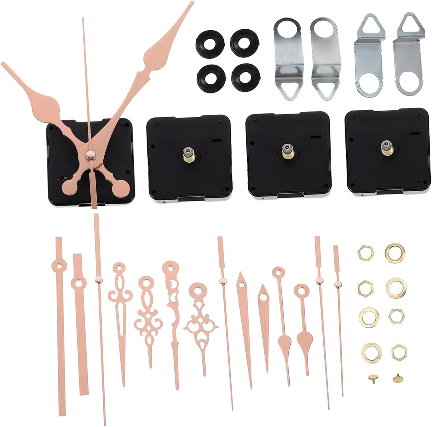 DOITOOL DIY Wall Clock Movement Replacement Kit with High Torque Motor and Extra Long Gold Hands for Custom Clock Repair and Home Decor