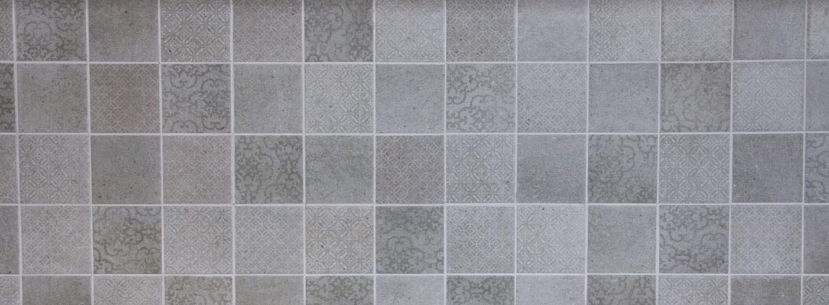 Carrelage en mosaïque en céramique rétro pour WC et salle de bain Gris