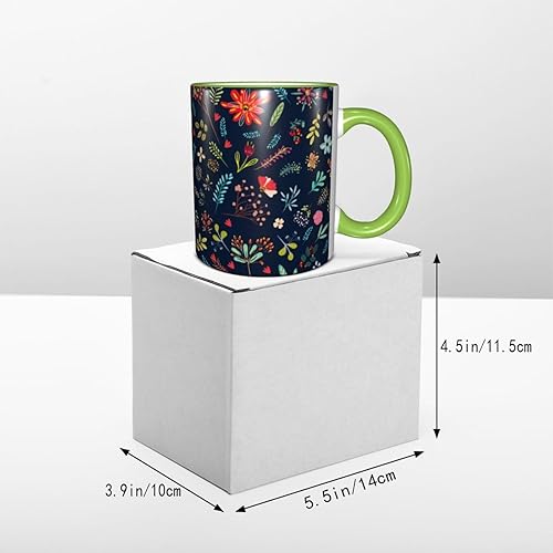 Miniatura 5 de Vintage Flower Coffee Mug Coffee Cups Ceramic with Handle,Tea Cups Mug tazas para cafe Drinking Cups Gifts for Women Men,Unique Coffee Mugs for