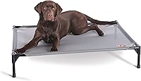 Vista 19 de K&H Pet Products Cuna elevada para perros para exteriores, hamaca elevada transpirable y refrescante para perros XL, cubierta de malla lavable