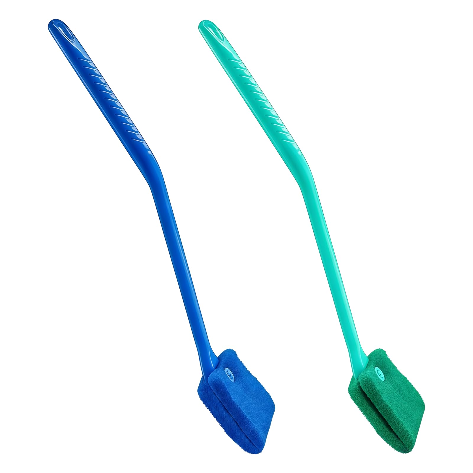 HAICN 2Pieces Aquarium Fish Tank Cleaning Sponge Brush Blue Green Scrubbing Brush 40cm Handle Long Cleaning Brush Fishtank Accessories for Glass Tank