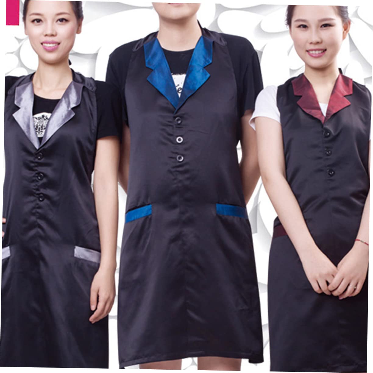 IMIKEYA Professional Barber Apron Set Stylist Protective Vest Hair Cutting Tools Comfortable Fabric Pockets for Storage (88x78cm)