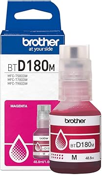 Brother Genuine BTD180M High Yield Magenta Ink Bottle Brother Genuine BTD180M High Yield Magenta Ink Bottle