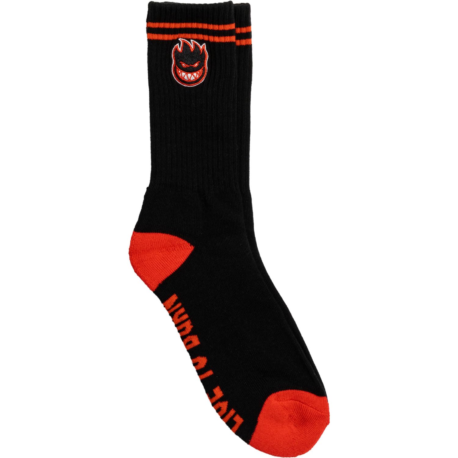 Spitfire Wheels Socks Bighead Fill Embroidered Swirl Black/Red, Black/Red, 9
