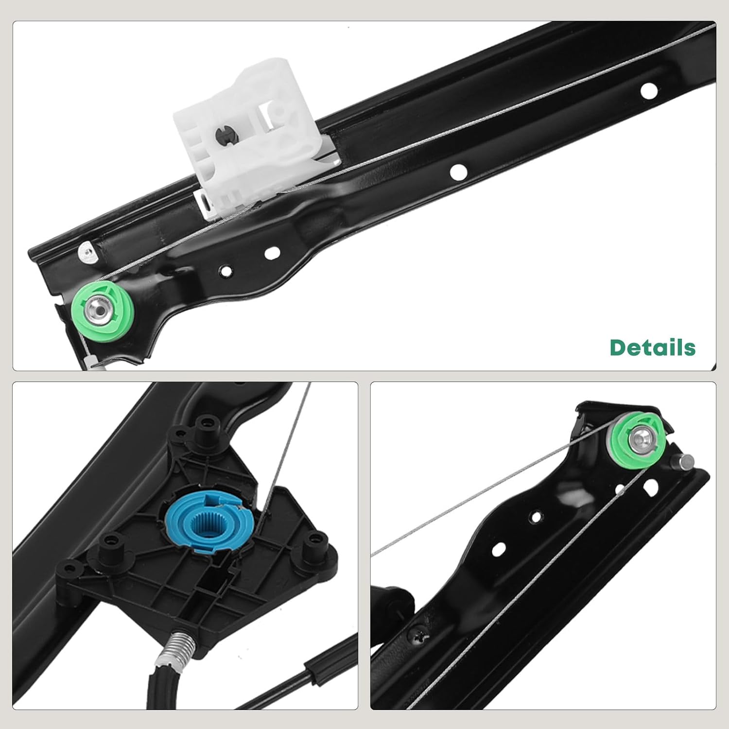 YHTAUTO Front Power Window Regulator Passenger Side Without Motor for Chrysler Sebring 2007-2010, Sedan Only