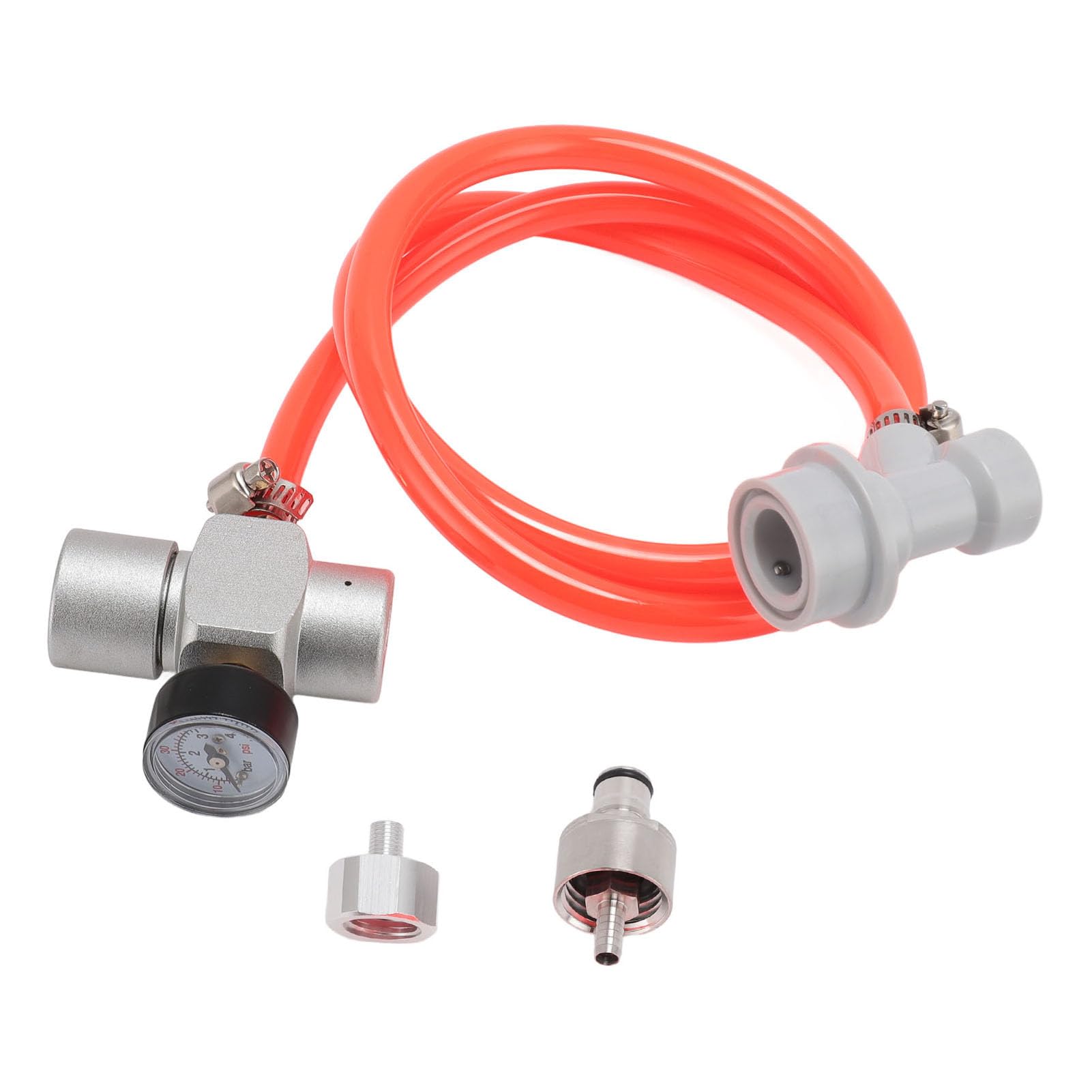 Mini Keg ze stali nierdzewnej CO2 Regulator Automatyczny Dozownik Piwa z Czerwonym Wężem, Homebrew CO2 Regulator Ciśnienia do Beczek z Kawą Sodową, Części Kegeratora do Domowego Warzenia