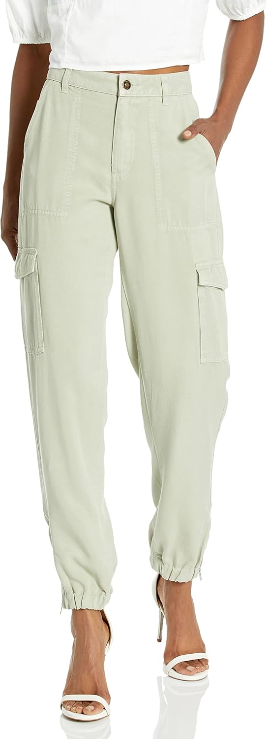 GUESS Women's Bowie Straight Leg Cargo Chino Pant