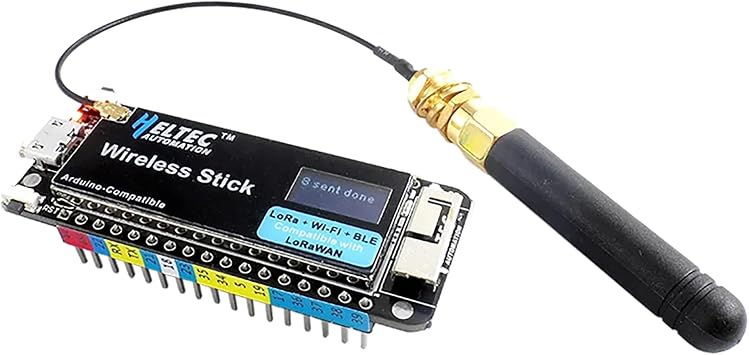 Heltec Wireless Stick V3 ESP32-S3FN8 and SX1262 LoRa Low-Power Development Kit Onboard 0.49-inch OLED Display Integrated CP2102 USB WiFi BLE for Meshtastic IoT LoRaWAN(902-928MHz)