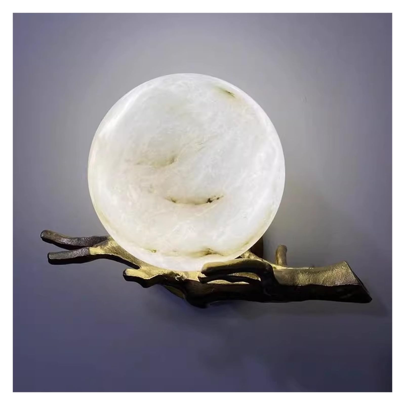 Lampe lune zen applique en marbre et cuivre pour une ambiance poétique chez soi